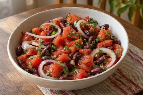 Homemade Mexican Tomato Salad, ready to serve