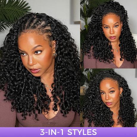 versatil water wave half wig