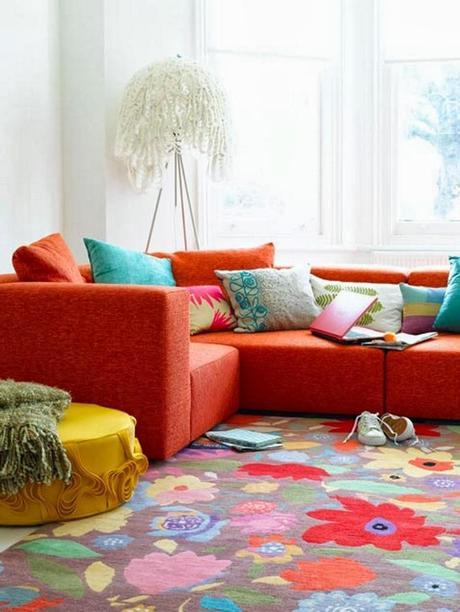 Orange Color Sofa