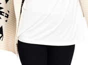 Less Than Rs.1000 Romwe Black Off-White Aztec Print Cardigan