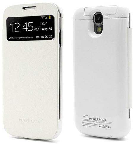 External battery flip leather case for Galaxy S4.
