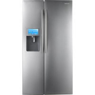 The Samsung RSG309AARS side-by-side refrigerator - one of many refrigerators for which customers have written reviews.
