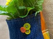 Plant Pockets with Recycled Denim