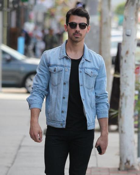 Joe Jonas leaves Blu Jam Cafe with a friend in West Hollywood, CA