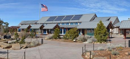 The Grand Canyon National Park Visitor Center with the photovoltaic solar panels in place