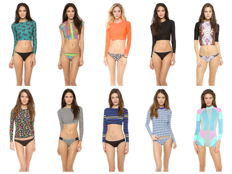 rash guard bikinis