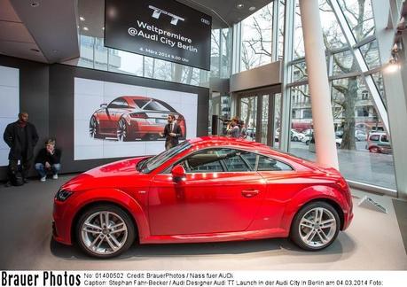 new audi TT coupe 2014, unveiling, august 2014, berlin, kufurstendamm, audi city