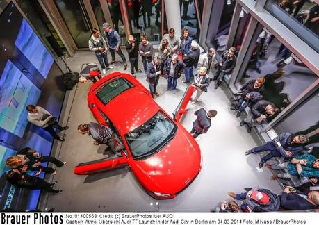 new audi TT coupe 2014, unveiling, august 2014, berlin, kufurstendamm, audi city