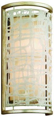 Contemporary Corbett Kyoto Japanese Paper Silver Leaf Wall Sconce