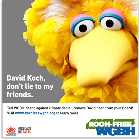 WGBH Trustee David H. Koch May Deny Climate Change, but Cannot Deny N. Beacon Street Billboard