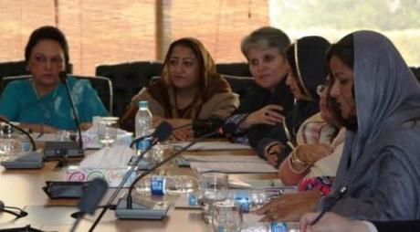 Political leaders at a 2013 conference in Peshawar, Pakistan, calling for greater women's participation in politics. (Photo: Parliamentarians Network for Conflict Prevention)