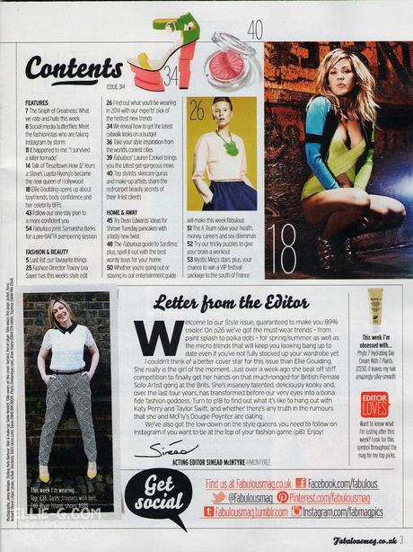 Ellie Goulding - Fabulous Magazine UK March 2014