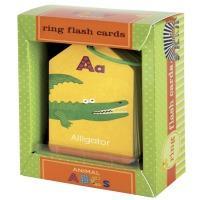 Muddpuppy Ring Flash Cards ABC Animals