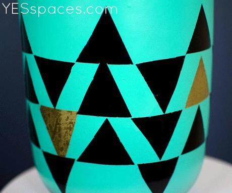 base closeup Stunningly Simple Turquoise Geometric Lamp for Less than $52