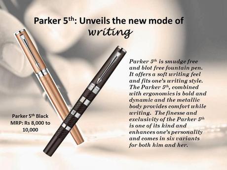 Parker 5th: Unveils the new mode of writing Press Release