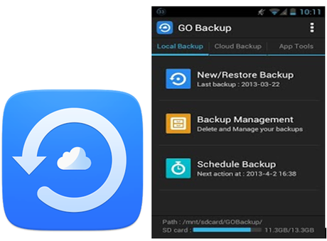 GO Backup & Restore UI