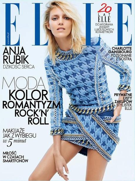Anja Rubik -  Elle Magazine Poland April 2014