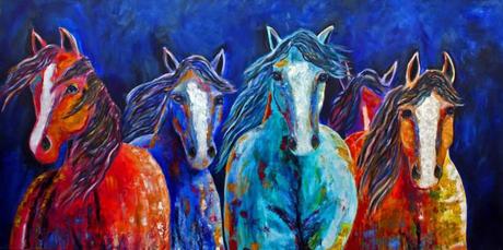 Nighttime Rendezvous - Painting by Jennifer Morrison