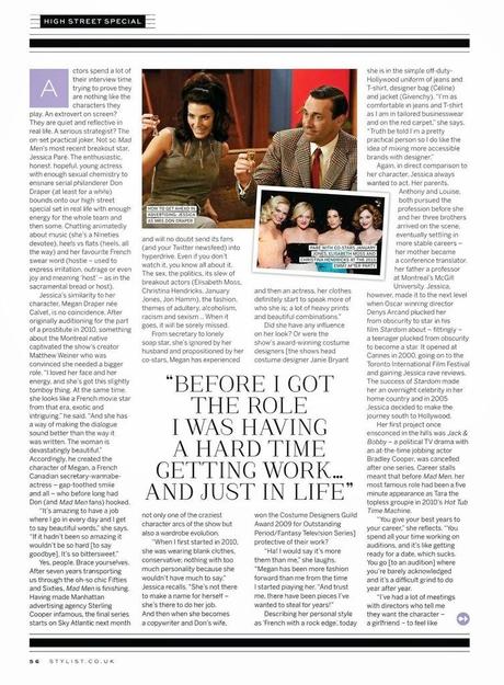 Jessica Pare - Stylist Magazine UK March 2014