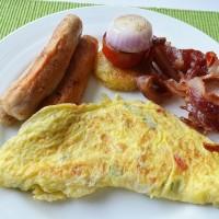 Omlette, Bacon, Sausages