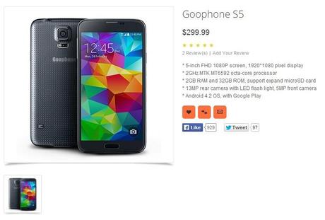 Goophone's copy of the Galaxy S5