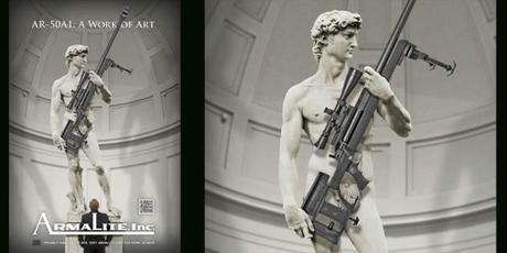 Italy Condemns Tasteless Ad Showing Michelangelo's David Holding Assault Rifle - ArtLyst Article image