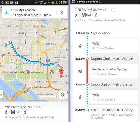 Google Maps Smartphone Directions
