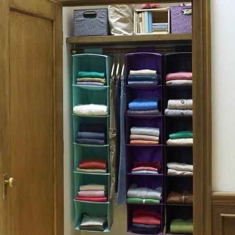 colorful hanging organizer for your dorm room