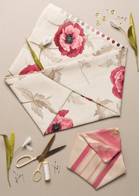 Laura Ashley Freshford fabric making origami tote bag