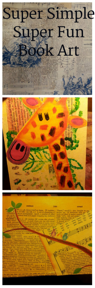 Be inspired and learn how to create simple art from book pages and illustrations from Julie Jordan Scott