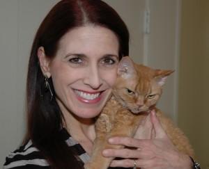 Debbie with her cat Coco