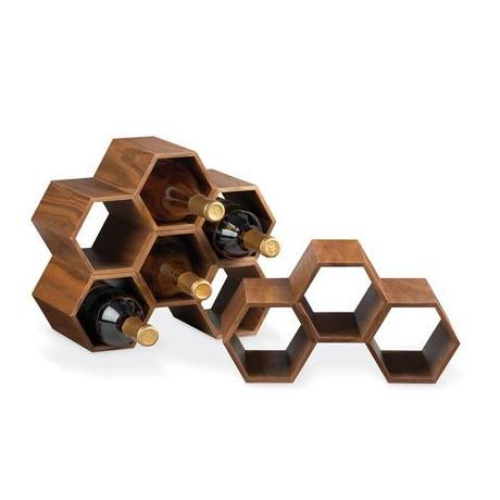 modular wooden  wine rack 
