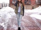 Distressed Denim Army Jacket