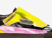 Sneaker Wears Many Hats: Simons Black Yellow Removable Spat Low-Top Sneakers