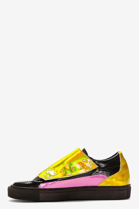 The Sneaker Wears Many Hats: Raf Simons Black & Yellow Removable Spat Low-Top Sneakers