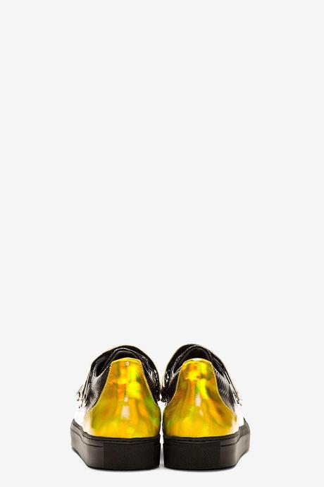 The Sneaker Wears Many Hats: Raf Simons Black & Yellow Removable Spat Low-Top Sneakers