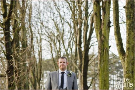 Groom photography in the trees at the Hogarths Hotel