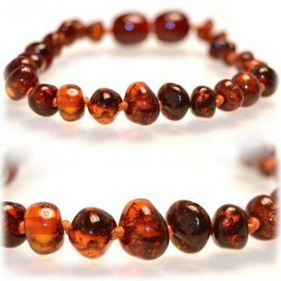 SAFETY KNOTTED Honey - Certified Baltic Amber Baby Teething Necklace