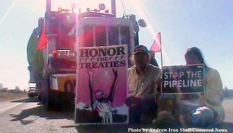 Lakota blocked a highway last year to protest KXL