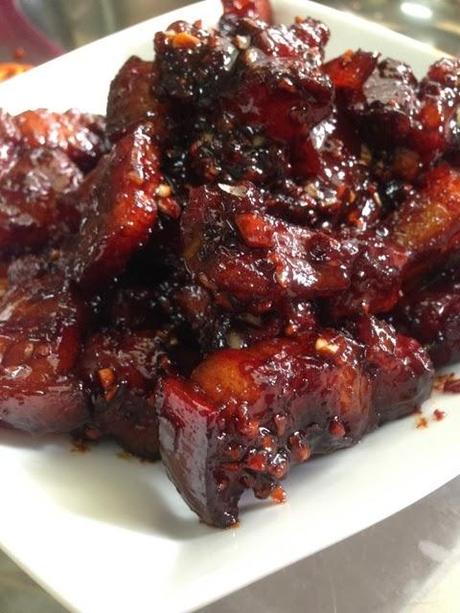 Pork Belly with caramelized sugar and garlic