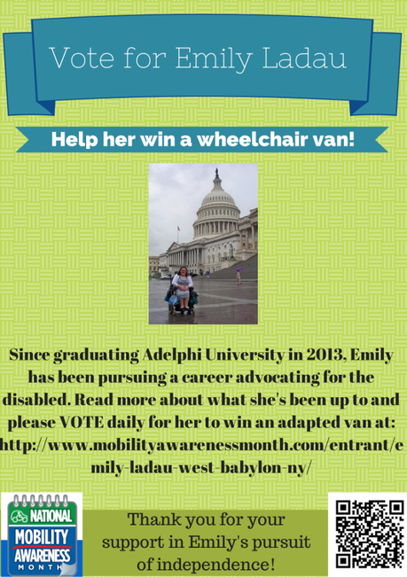 Vote for Emily Ladau in the NMEDA Wheelchair Van Contest