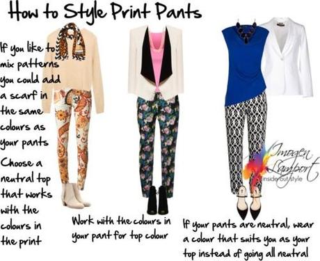 how to style print pants