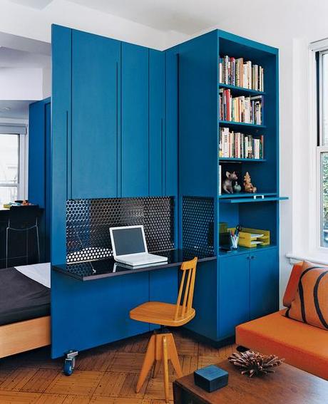 Perforated screen in Manhattan apartment