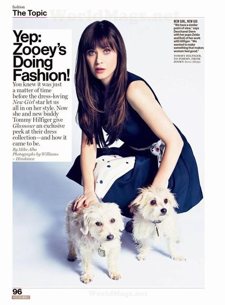 Zooey Deschanel - Glamour Magazine US, April 2014