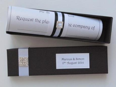 scroll wedding invitation