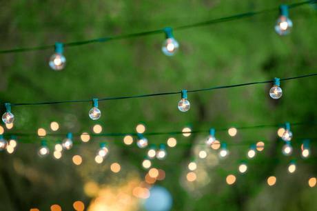 garden lights, summer garden party, garden party lights