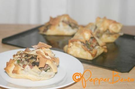 Gammon, Rice & Mushroom Filo Pies