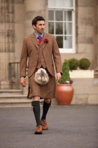 A tweed kilt