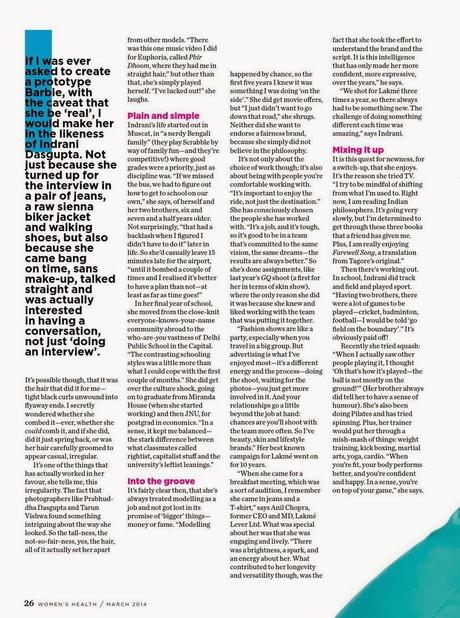 Indrani Dasgupta - Women’s Health Magazine India, March 2014