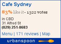 Cafe Sydney on Urbanspoon